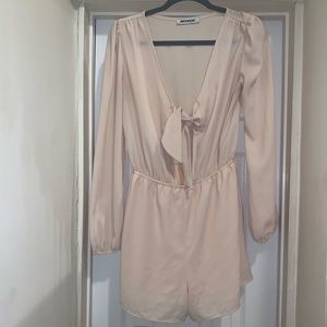 Mystique M romper lantern sleeve shorts